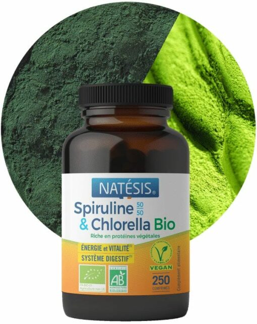 Complement alimentaire spiruline et chlorella